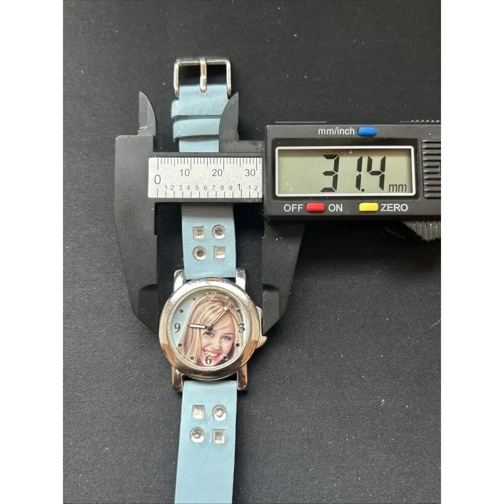 Disney Hannah Montana Silver Tone Blue Band Kids Watch
